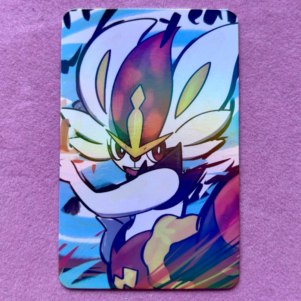 Cinderace Dynamic Action — Rainbow Gloss Foil Collectible Art Card ✨